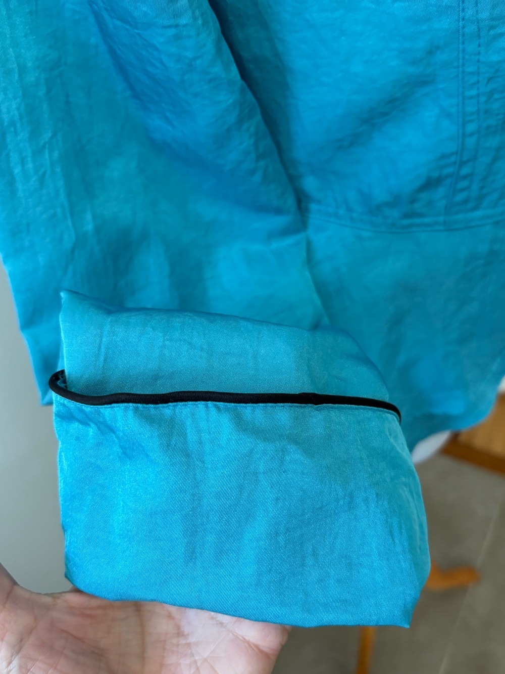 Turquoise Ruffle Peplum Blazer - Picture 5 of 15